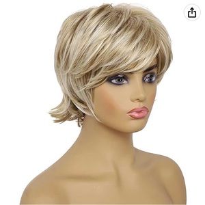 Blonde Synthetic Costume Wig